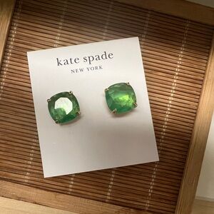 NWT kade spade green studded earrings